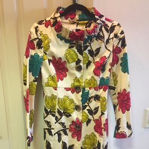 Sara Campbell Floral Trench Coat